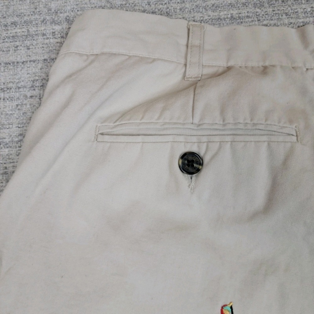 Castaway Nantucket Island Shorts Mens 40 Tan Embroidered Golfer Image Golf - Picture 10 of 11